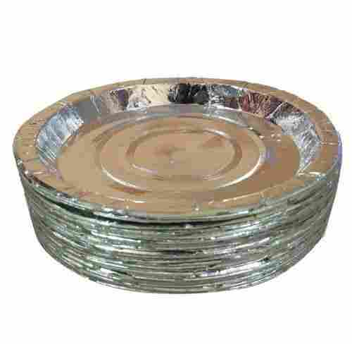 Eco-Friendly Light Weight Large Dinner Plates Silver Foil Paper Plate (Pack Of 100) 