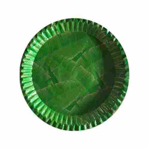 Green Round Shape Disposable Plain Banana Leaf Paper Plate