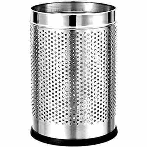 Open Top Perforated Stainless Steel Dustbin For Office And Home