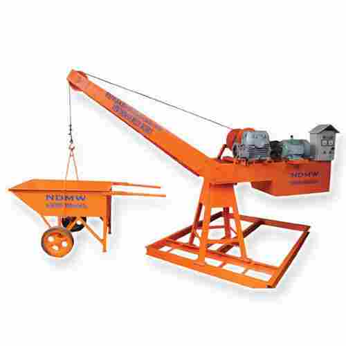 Weather Resistance Ruggedly Constructed 360 Deg Rotation Material Handling Monkey Lift With Trolley