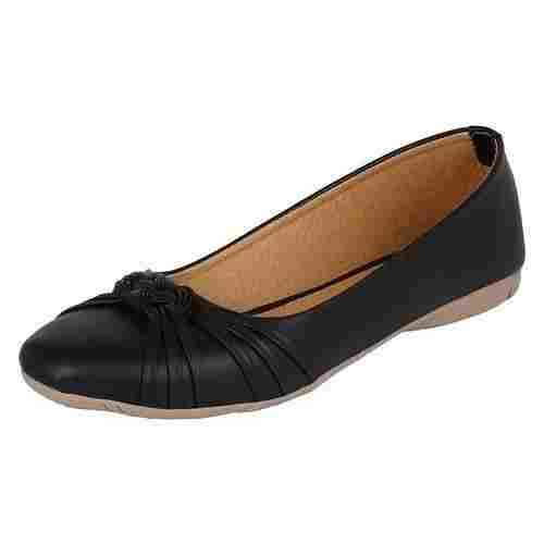 Black Color Casual Flat Ballerina Shoes