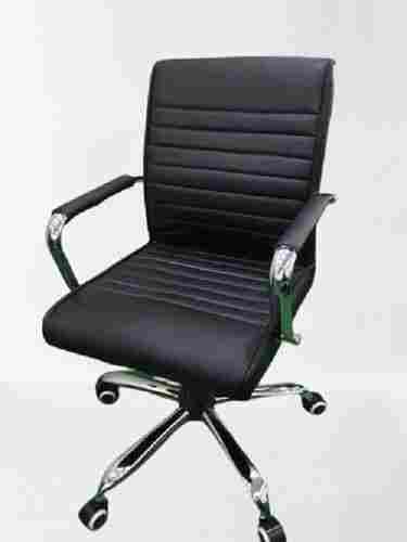 Stainless Steel Material Pvc Black Color Coated Finish Comfort Office Chair