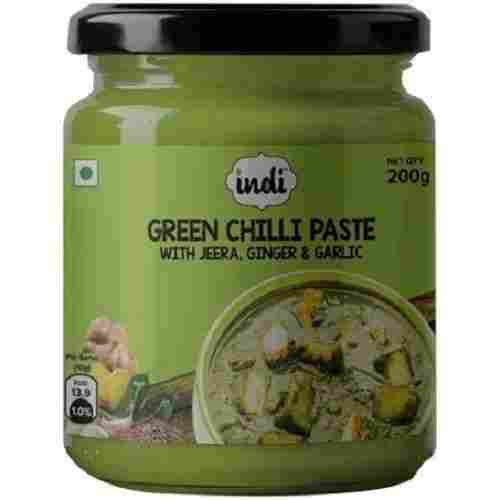 100% Pure Vegetarian Spicy Flavored Indi Green Chilli Paste Pickles