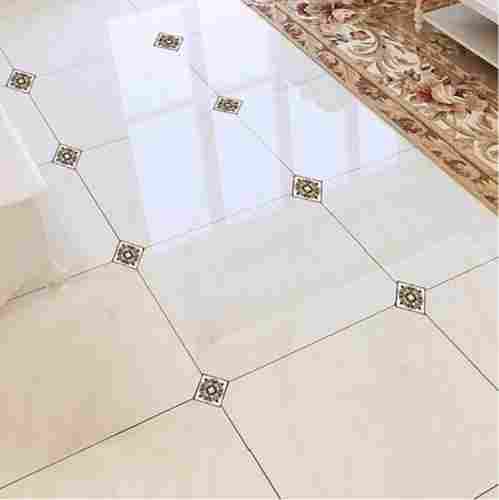 Color White Polished Plain Floor Tile 