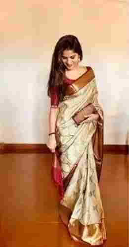 Comfortable And Breathable Party Wear Cotton Silk Saree