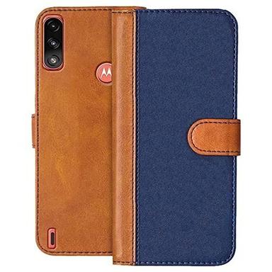 Blue Light Weight Scratch Protection Easy To Fit Leather Mobile Flip Back Covers