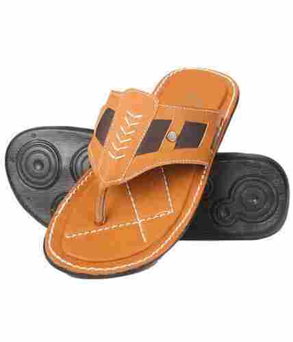 New Trendy And Comfortable Brown Color Leather Men Slipper, Size 6-11