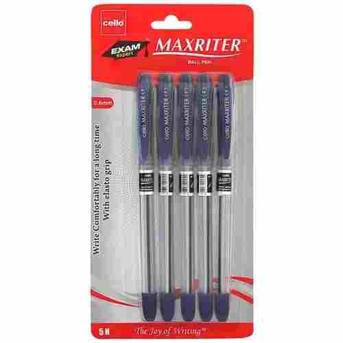 Pack Of 5 Pieces 6 Inches Size Round Plastic Body Cello Ball Pen