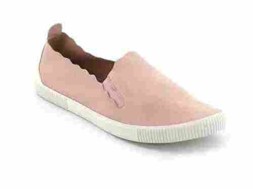 Pink Flat Heel Comfortable Fabric Material Women Casual Shoes