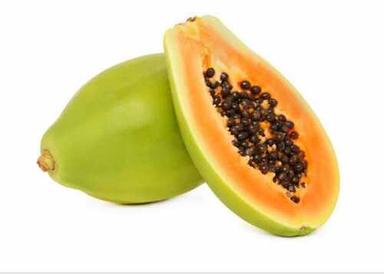 Fat Free And Gluten Free Papaya Fruits, Sweet Taste And Green And Yellow Color