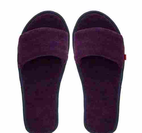 Comfortable And Light Weight Purple Ladies Slippers Soft Open Toe