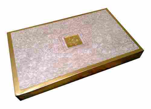 Golden Printed Rectangular Paper Board Sweet Box