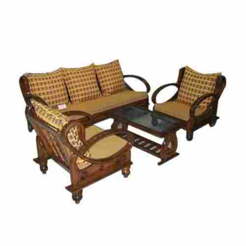 Premium Quality Smooth Polished Handmade Plywood Wooden Sofa Set