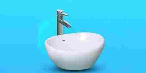 400mm X 340mm Size Oval Ceramic Body Bathroom Wash Basin Countertop 