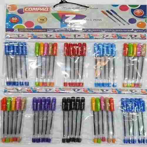 50 Plastic Compaq Z Hanger Ball Pens, For Writing
