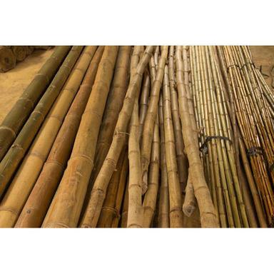 Brown 10 M Size High Strength And Light Weight Eco-Friendly Bamboo Pole