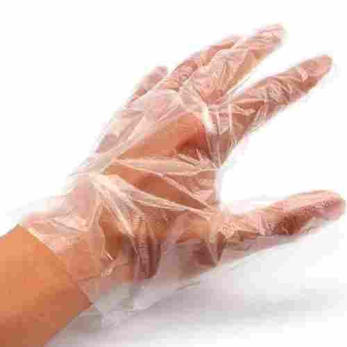 Transaprent Full Finger Mid Length Disposable Hand Gloves 
