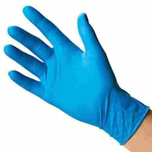 Blue Full Finger Plain Disposable Surgical Hand Gloves