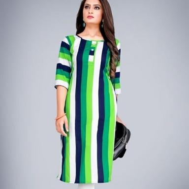 High Speed Breathable And Comfortable Skin Friendly Shrink Resistant Printed Crepe Kurti