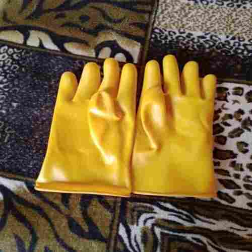 Good Stretchable Quality Leak-Proof And Washable Tyagi Yellow Hand Gloves