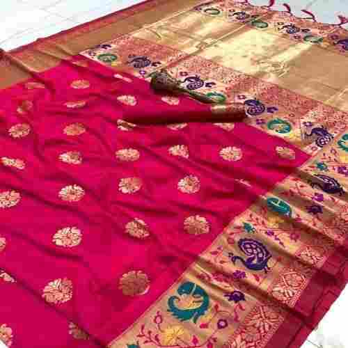 Multi Color Traditional Designer And Elegant Zari Woven Kanchipuram Silk Saree 