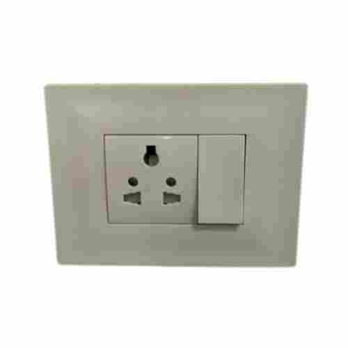 Plastic Body White Switch And Socket For Electric Fittings 