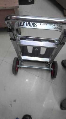 Eco-Friendly Stainless Steel Airport Heavy Luggage Trolley With Four Wheels