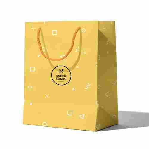 Eco Friendly Paper Printed Carry Bag With Flexi-Loop Handle For Shopping