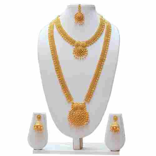 Gold Plated Artificial Necklace And Earring Set