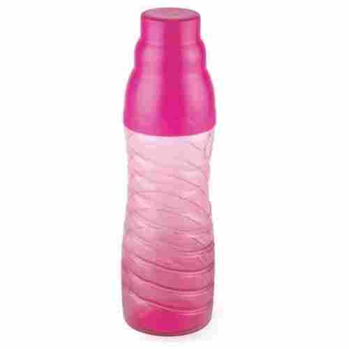 Pink Screw Cap Round Plastic Water Bottle