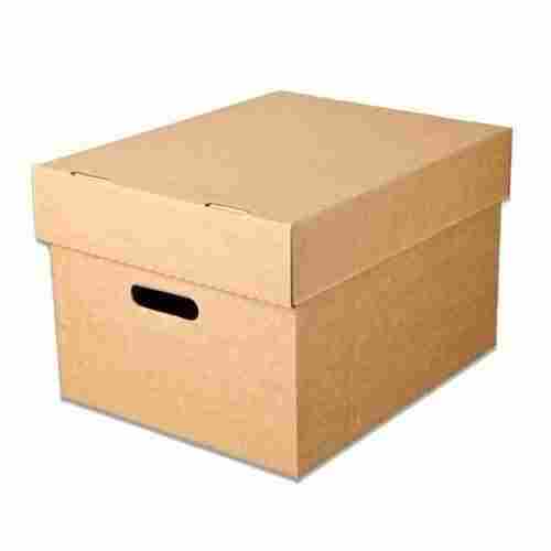 Single Wall 3 Ply Brown Plain Square Shape Corrugated Carton Boxes