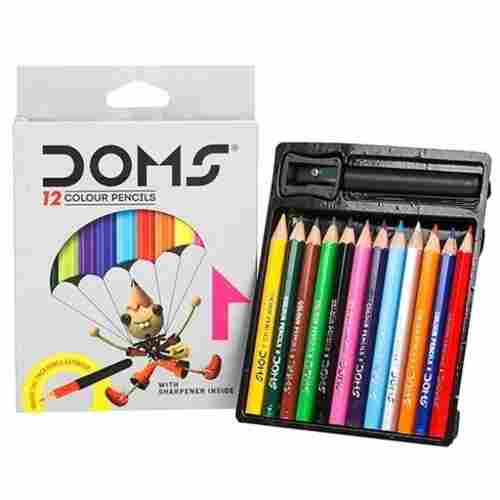 Pack Of 12 Pieces Wood And Lead Doms Pencil Color