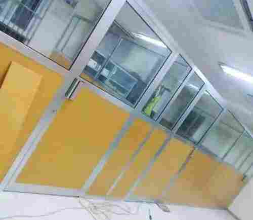 Aluminum Office Partition, 7-8 Mm Thickness, 8-10 Feet Height, Silver Color