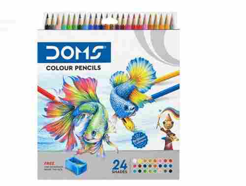 24 Shades 5 Inch Eco Friendly And Non Toxic Wooden Color Pencil 