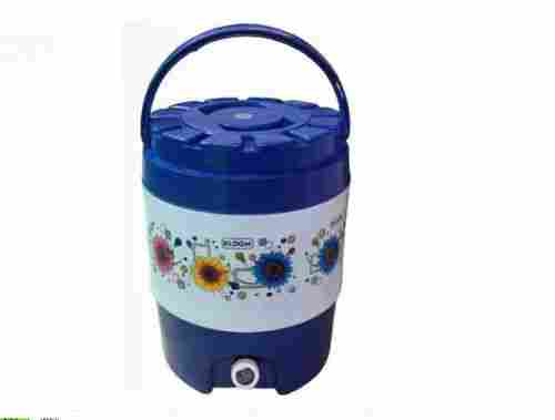 20 Liters Capacity Blue And White Floral Printed Round Plastic Water Jug 