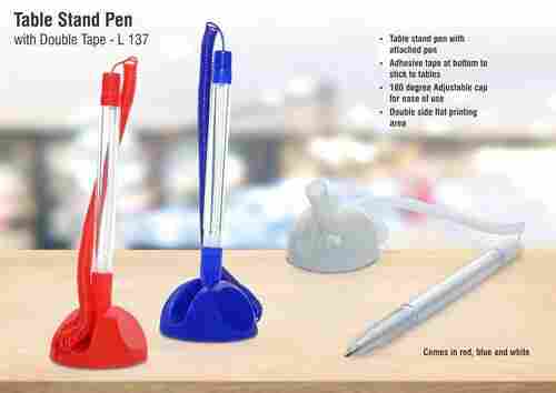 L137 a   Table Stand Pen With Double Tape and Double Side Flat Printing Area