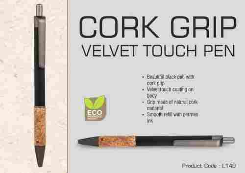 L149 a   Cork Grip Velvet Touch Pen with Cork Grip