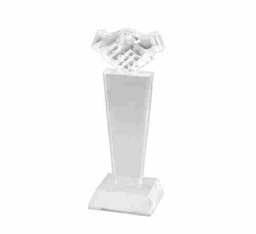Plain White Acrylic Trophy For College, Office And School