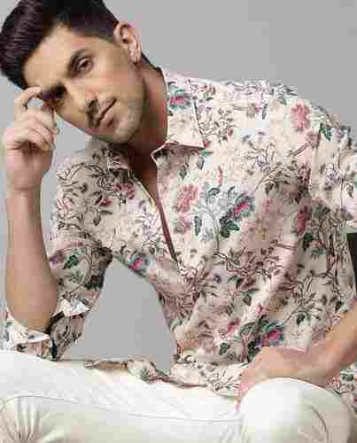 Mens Printed Cotton Full Sleeves Shirt For Casual Wear