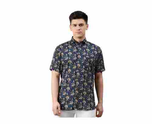 Printed Half Sleeves Comfortable And Washable Men'S Cotton Casual Shirt 