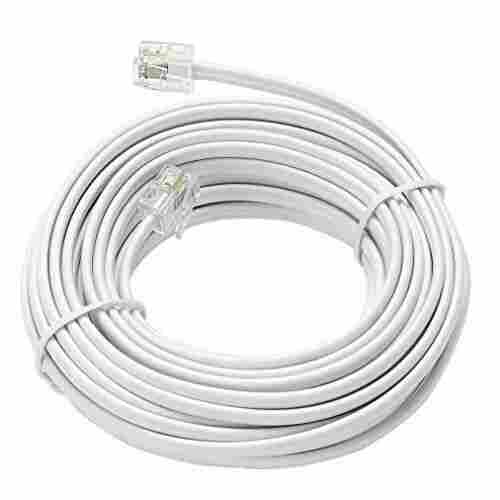Long Lasting Durable 5 Meter PVC Telephone Cable With Phone Jack