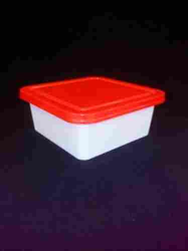500 Gram Max Load Square Shaped White And Red Lightweight Plastic Container