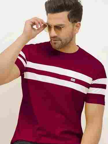 Casual Wear Comfortable And Washable Printed Short Sleeve Cotton Mens T Shirt