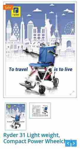 Rechargeable Lithium Battery Operated Folding Power Wheelchair