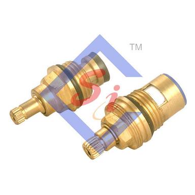 Brass Ceramic Cartridge For Hardware Fitting, 2 Inch Size, Golden Round Shape
