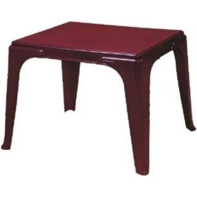 2.5 Kilograms Weight 1.4 Foot Height Plastic Maroon Square Center Table