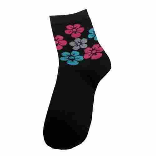 Breathable Quick Dry And Washable Colorfull Flower Design Ladies Socks