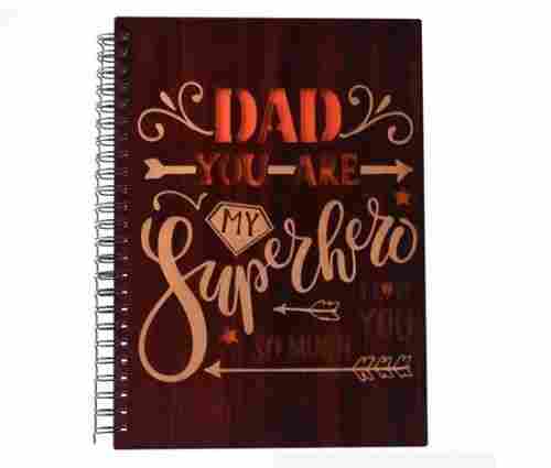 Single Line Rectangular120 Pages Printed Spiral Notebook 