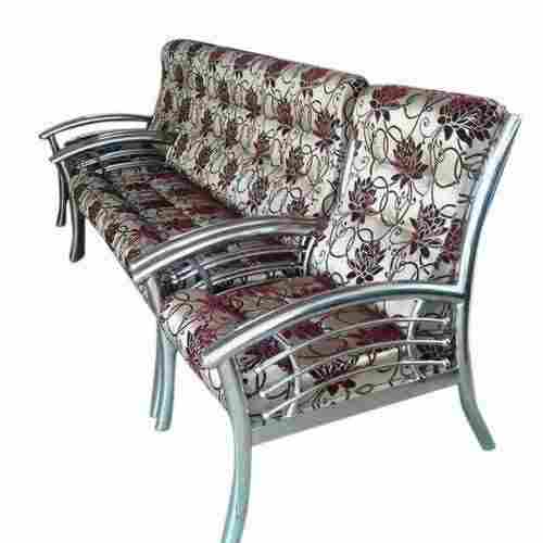 Comfortable Designer Stainless Steel Silver Sofa Set For Living Room