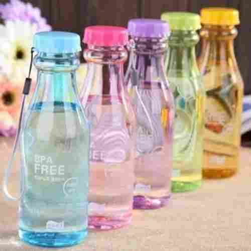 Pack Of 5 Pieces 550 Ml Storage Capacity Multicolor Round Plastic Water Bottle
